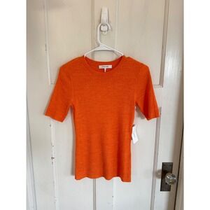 NWT Frame orange knit top size small